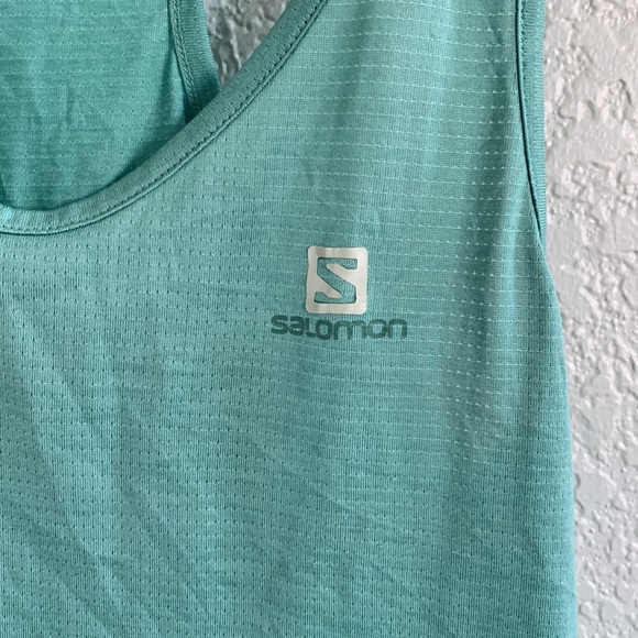 Salomon Athletic Tank in Teal Blue. Sz S - Picture 4 of 5
